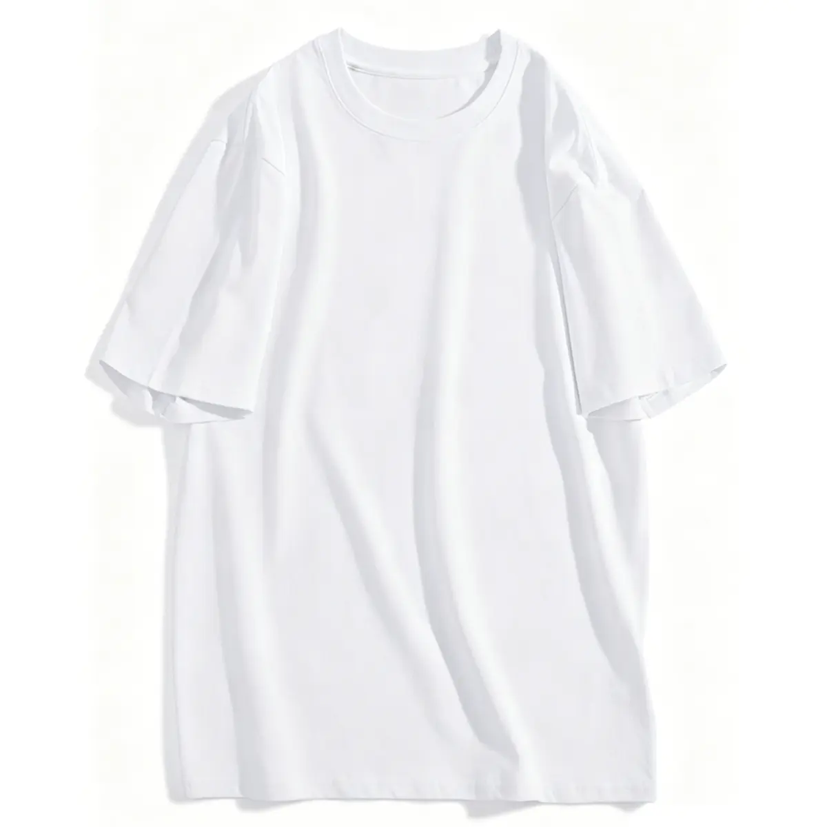 Basic Solid Color Crew Neck T-Shirt, Summer Casual Top for Daily & Vacation Outfits, Leave Review to Get Bonus, Contact Support for Details