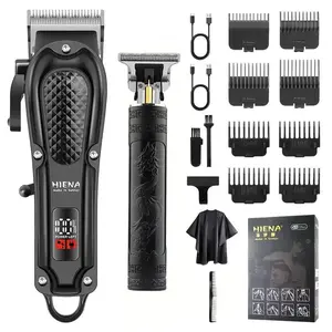 Electric Hair Clipper Set, 1 Set Cordless USB Interface Digital Display Carving Scissors, Hair Trimmer Set, Perfect Gift for Festival's Day or Holiday Presents for Men, Hair Clipper Kit #TOP PICKS