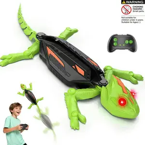 Wall-Climbing Lizard Toy with LED Light, Remote Control Reptile Toy, 360 Degree Rotation, Indoor Fun Gift for Boys Girls