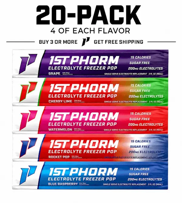 1st Phorm Electrolyte Freezer Pops (20ct) | Hydration Support Popsicles