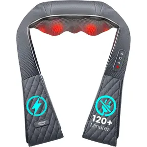 ALLJOY Cordless Massagers for Neck and Back, Rechargeable Shiatsu Shoulder and Neck Massager for Pain Relief deep Tissue with Heat, Christmas Gifts for Women, Men, Mom, Dad