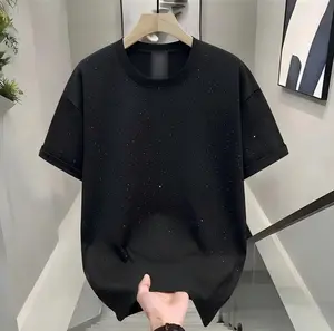 Summer Loose Men's Starry Sky T-Shirt Cotton Hip-Hop Streetwear Breathable Short-Sleeve Beach Top for Casual Wear Menswear Tshirt Crewneck Tropical