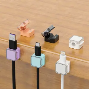 6 Pack Magnetic Cable Clips, Adjustable Cable Holder, Smooth Cord Organizer with Adhesive Backing for Under Desk, Office, Home, Car & Wall