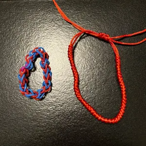 Red and blue red bracelet 2 pack set