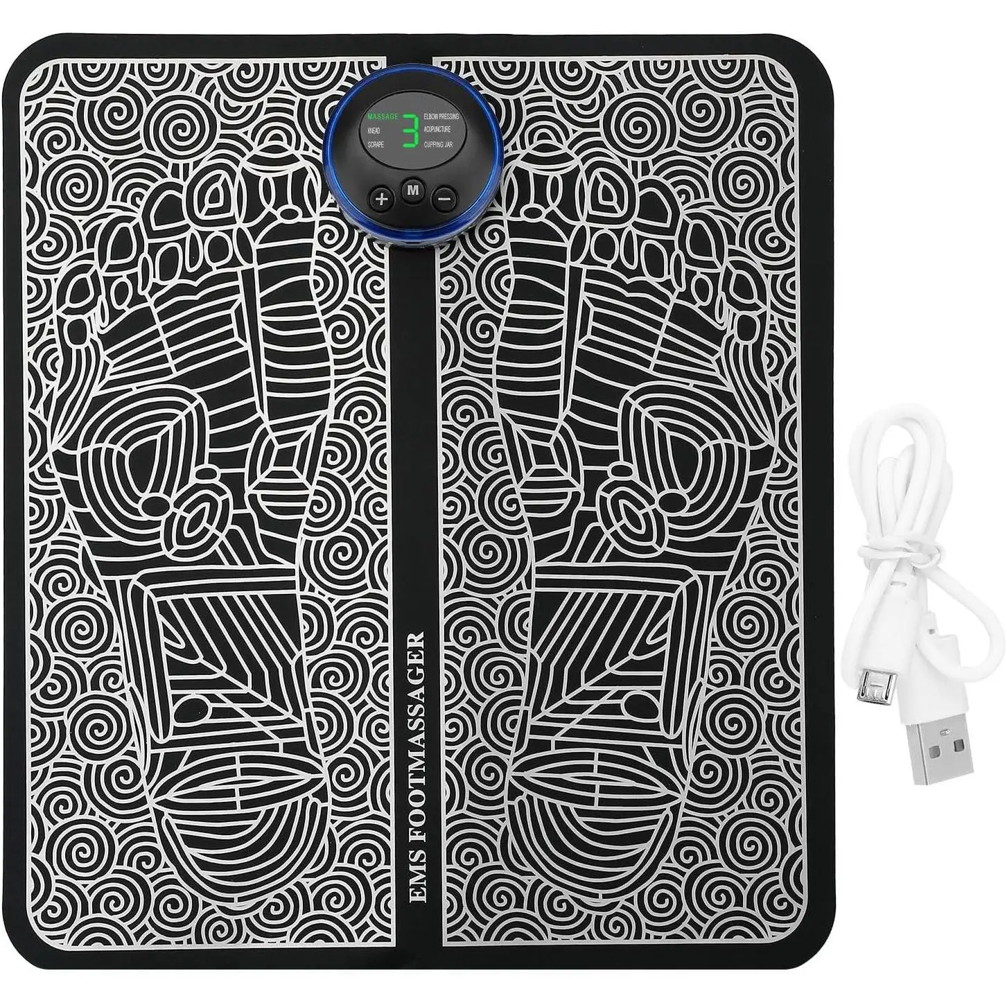6 Modes 9 Intensity EMS Foot Massager Rechargeable Leg Reshaping Muscle Relaxation-"RechargeType "2703
