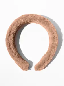 Faux Fur Headband - Blush