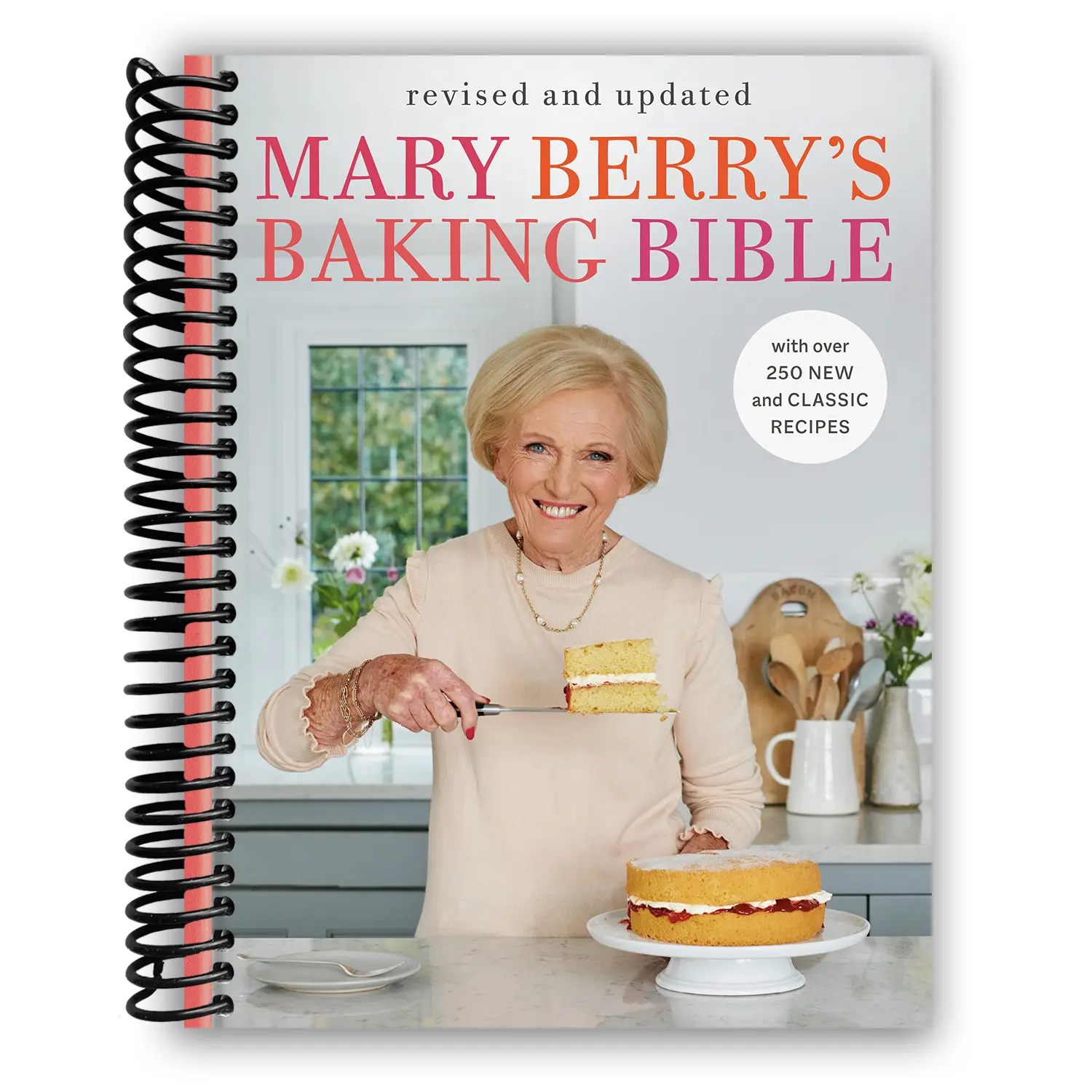 Mary Berry's Baking Bible Cookbook - Revised and Updated, Spiral Bound, 416 Pages, Clarkson Potter, 250+ New & Classic Home Cooking Recipes, Cookies, Americanized Measurements