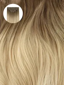 Ombre - Cool Brown to Dirty Blonde (T6/20) Seamless Clip-Ins