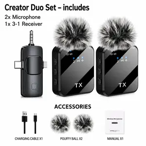 Content Creator Wireless Lavalier Microphone Set |