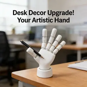 3D Printed Articulated Finger Hand Model, Flexible Palm Toy, Desk Decor, Stress Relief, Drawing Aid, Pen Holder, Christmas & Halloween Gift