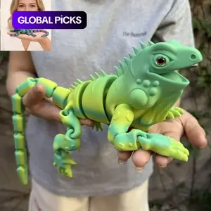 3D Printed Lizard Figurine with Realistic Eyes, Home Decor, Collectible Room Decor, Articulating Animal Figurines, Moving Joints, Perfect Christmas Gift, Party Decoration, Birthday Present #GLOBAL PICKS