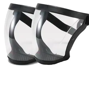 Anti-Fog Full Face Active Shields Protection Visible Expression Transparent Breathable Comfortable Adults Reusable Black 2PCS