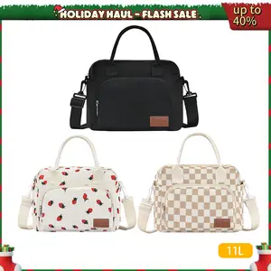 Nifogo Insulated Lunch Bag for Women Men Girls 11L Large Capacity Water Resistant Portable Cooler Tote for Work Picnic Travel Essentials