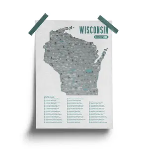 Wisconsin State Park Map - Checklist