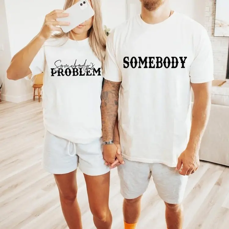 Somebody's Problem Shirts, Couples Matching Shirts, Somebody Shirt, Couple Shirt, Country Music Shirt, Country Song Lover Shirt, Couple Tees Casual Daily Wear Tee For Men & Women