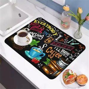Coffee Machine Mat, 1 Count Non-slip Coffee Machine Placemat, Coffee Machine  Kitchen Countertop Mat, Home Household Kitchen Accessories, Coffee Maker Mat, Coasters