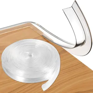 No More Ouch! Clear Self-Adhesive Furniture Edge Protector - Corner Guards for Tables & Cabinets