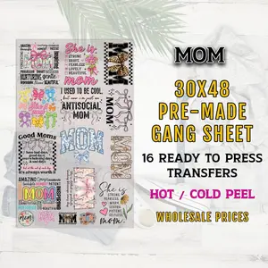 Mom DTF Transfer, Mom Gang Sheet, DTF Transfer Ready For Press, Mama Premade Gang Sheet, Heat Transfer, Custom Transfers, Mama Transfers