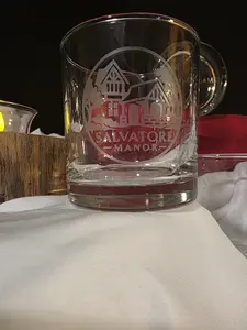 Salvatore Manor Etched Bourbon Glass