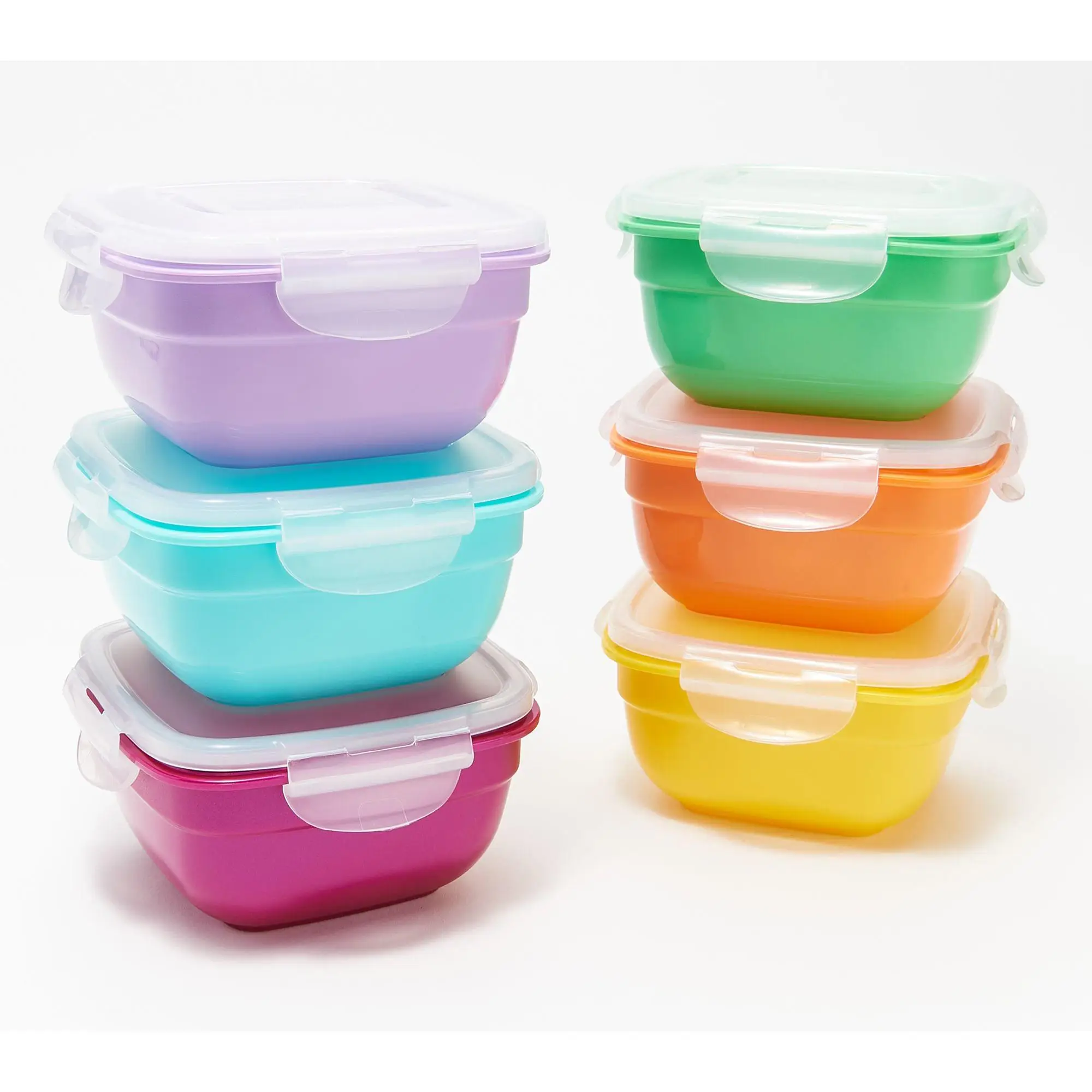 LocknLock Set of 6 Multi-Color Mini Zens w/ Colored Body