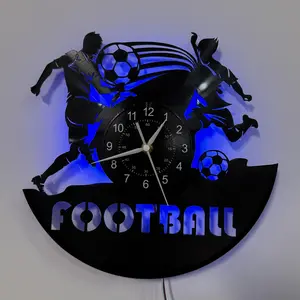 Colorful vinyl art wall clock, featuring the theme of the 2026 World Football Festival, suitable for home decoration, office decoration, hotel decoration, Valentine's Day, Christmas, birthday gifts, Easter decoration, and travel souvenirs.