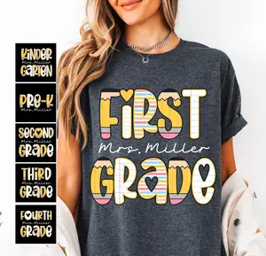 Customized Teacher Team Shirt, Teacher Name T-Shirt, Back to School Gift, Matching School Tee First Day Of School T-Shirt