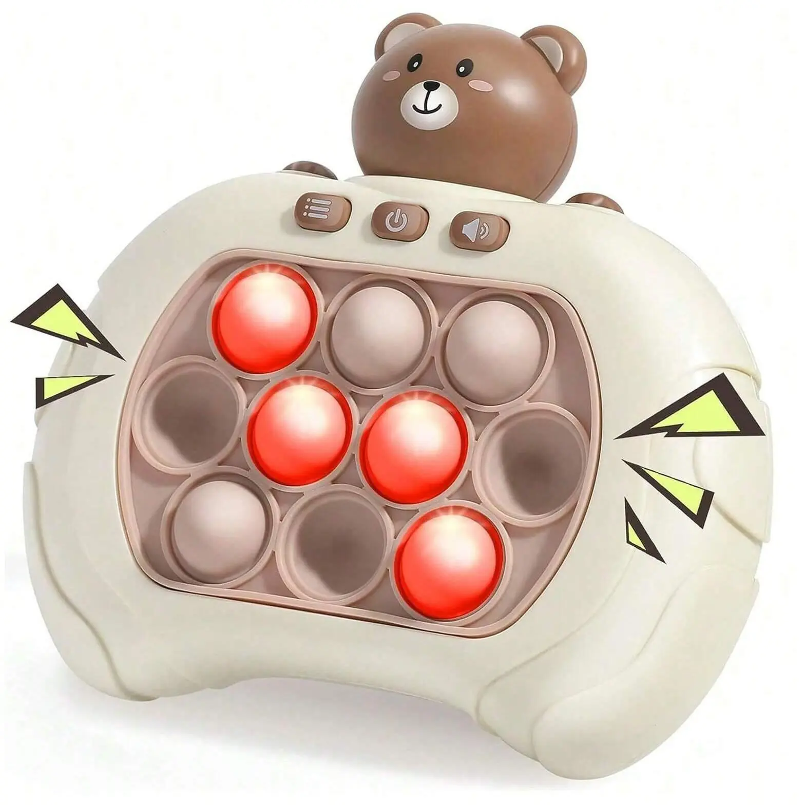 Handheld Game for Kids 6-8, Pop Fidget Toy, Fidget Gadget, Stress Relief Tool, Quick Push Bubble Stress Relief Fidgeting, Light-Up Mini Game, Ideal Gift for Halloween & Birthdays