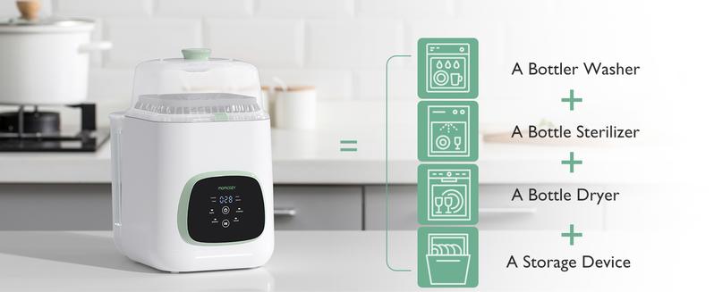 Momcozy KleanPal Pro Baby Bottle Washer, Sterilizer & Dryer - All-in-One Cleaning Machine for Bottles, Pump Parts & Baby Essentials - Time-Saving & Effortless Care Momcozy KleanPal Pro Baby Bottle Washer, Sterilizer & Dryer - All-in-One Cleaning Machine for Bottles, Pump Parts & Baby Essentials - Time-Saving & Effortless Care