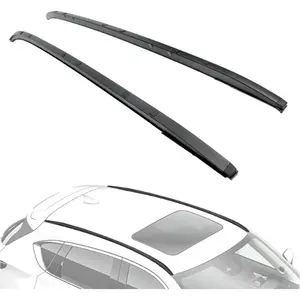 Roof Rack Side Rail Compatible with 2017-2024 Mazda CX-5 Roof Rail Rack Crossbars Luggage Carrier Black 165LBS Aluminum and Plastic