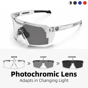 ANSI Z87+ Photochromic Polarized Sports Sunglasses for Men Women, UV400 Protection, Light Adjusting Lenses, Impact Resistant, Windproof Wrap Around Eyewear for Cycling, Running, Fishing, Driving, Baseball, Biking, Tactical Safety Goggles