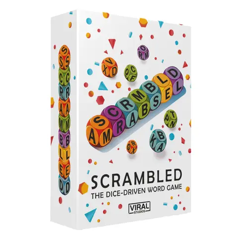 Scrambled Dice Word Game for 1-5 Players Brain Exercise Party Game Ages 8+ Perfect for Parties and Family Game Nights