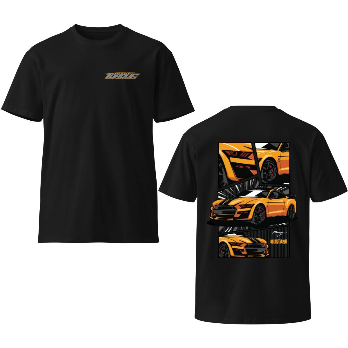 Orange Muscle Car Graphic T-Shirt, Street Racing Performance Tee for Men Women, Retro American Car Shirt, Car Enthusiast Gift, Streetwear Top
