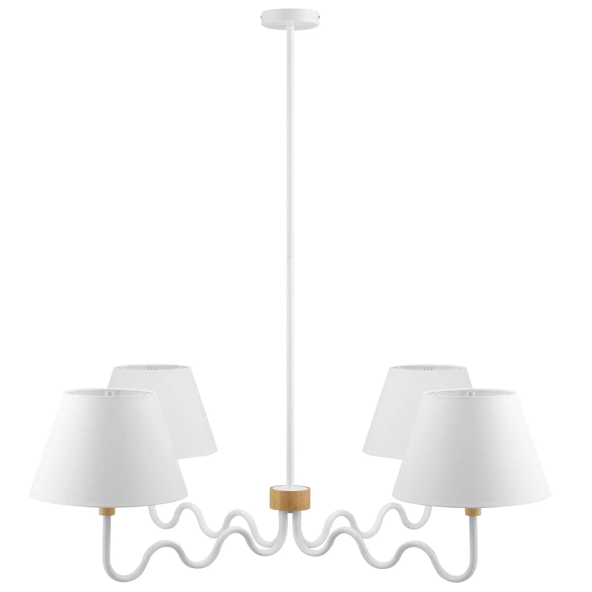 Sunlit Squiggle 4-Arm Pendant Light by Modway