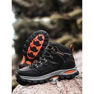 Women's Fashionable Colorblock Patchwork Boots, Casual Outdoor Hiking Boots, Waterproof Mountaineering Boots, Outdoor Hiking Shoes