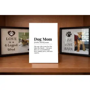 Dog Mom Definition Sign | 4x6 Gift-Ready MDF Plaque | Pl8crafted