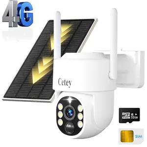 4G LTE Cellular Solar Surveillance Security Camera – 2K HD Video 360° View, No WiFi, No Power Cord Required, Remote APP Controlled, WaterProof, Motion Activated, Night Vision, 4G Data Card Included (Data refill is required for Unlimited 4G data usage) Out