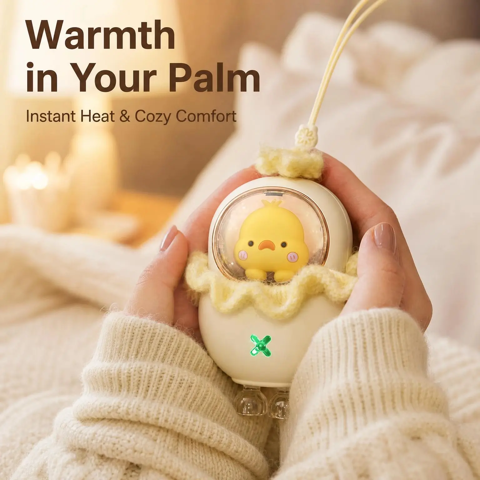 Warmth in Your Palm Instant Heat Cozy Comfort Portable Hand Warmer with Adorable Duck Design for Ultimate Comfort