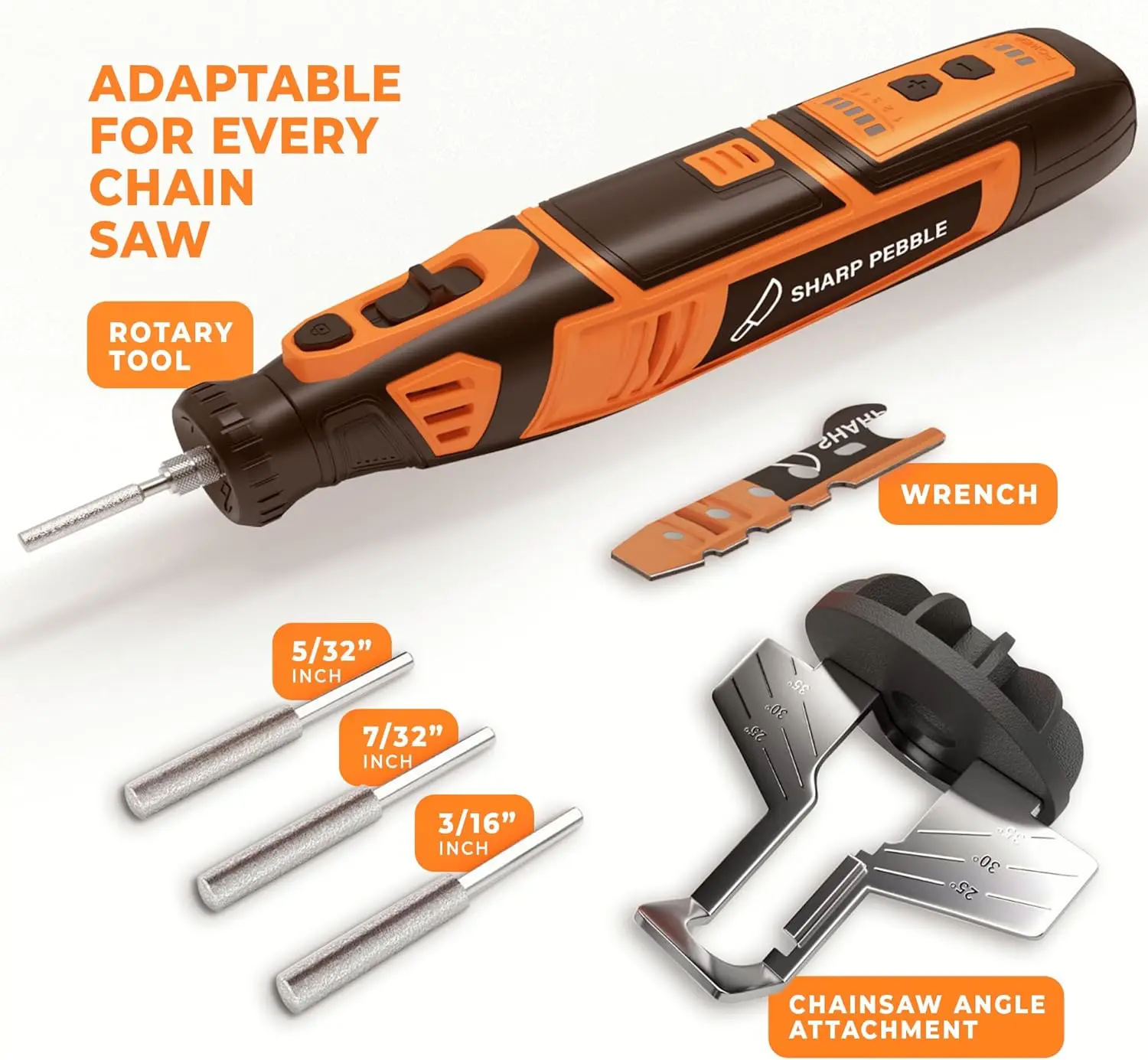 Sharp Pebble Cordless Chainsaw Chains Sharpener — Sharpen Anywhere Precision Tools