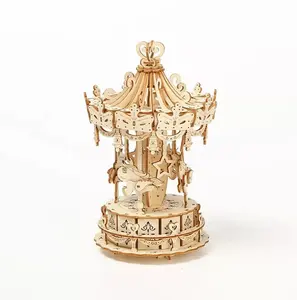 DIY Wooden Carousel Kit for Toys & Hobbies - Customizable and Easy to Assemble