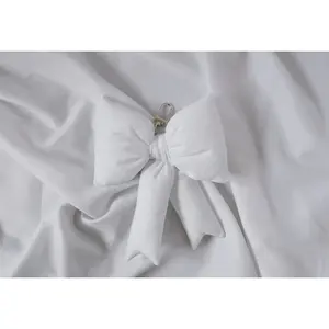 happi & co. - classic baby blue polka dot puffy ribbon keychain