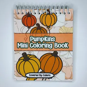 Petit Pumpkins - Mini Sized Coloring Book 40 Pages each on Thick Cardstock - Fall Hygge Cozy Easy Bold Simple Designs - Perfect for All Ages & Skill Levels - Therapeutic Coloring for Kids Teens Adults