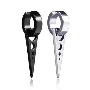 Triangle earrings, one pair, polished earrings, daily wear, men's jewelry