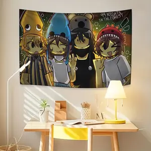 99 Nights in the Forest inspired tapestry. Perfect for all kinds of holidays, Perfect Tapestry Gifts, Living Room Bedroom Office Home Decor Wall Carpets/Room Decor/Party Decor Wall Hanging, Premium Printed Tapestry, Perfect Gifts