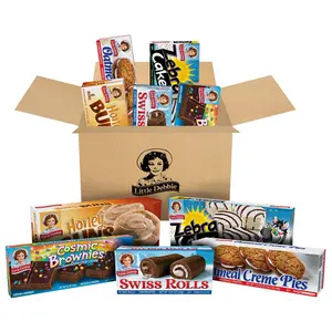 Snack Cake Variety Pack Assorted Sweet Treats with Cakes Brownies Rolls and Creme Pies Individually Wrapped Dessert Snacks for Sharing or On the Go 48 Count Box