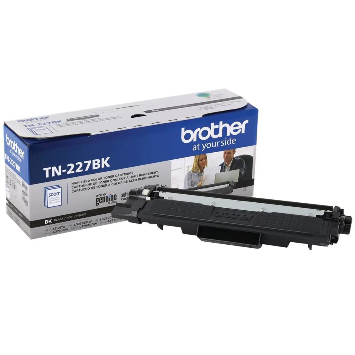 Brother TN227 High-Yield Toner Cartridge, 3000 Pages Yield, Black
