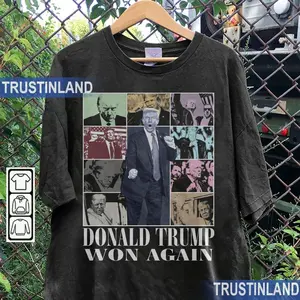 Trump Won Again Shirt, Trump Tour Election 2024 Graphic Tee, Election Trump Gift Fan Unisex Shirt