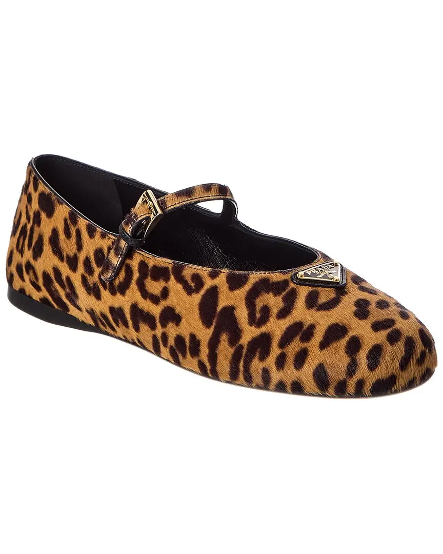 Prada Haircalf Ballerina Flat