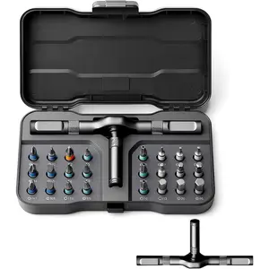 24 in 1   Set,Upgrade DIY Ratchet  Set with Detachable Ratchet Handle- Precision Repair Tool Kit for Furniture,,,Electronics,Phone,Watch