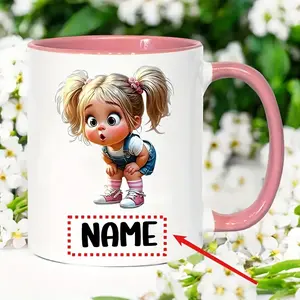 2026  Personalized Custom Name/Text Mug Suitable for - Add Your Own Text/Name, Non-Slip Coffee Cup, Microwave (Hand Wash Only), 7 Colors, Birthday/Christmas/Easter Gift for Women,,,