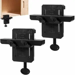 Door Installation Positioner, Adjustable Cabinet Door Installation Positioner, Locator Clamping Tool, Cabinet Hardware Jig, Adjustable Length Cabinet Installation Tool for Woodworking(2pcs)